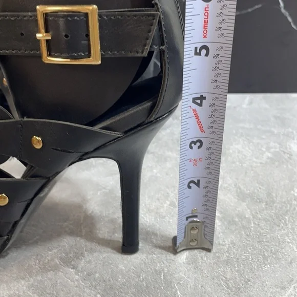 TimeTang Strap Heels Black Size 6.5m - Picture 4 of 9